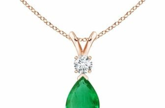 Elevate Her Elegance with Angara’s Natural Emerald Solitaire Pendant Necklace