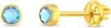 Delight Your Little One with 14k Yellow Gold Birthstone Earrings: A Perfect Blend of Safety and Style