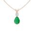 July Birthstone – Ruby Teardrop Pendant Necklace with Diamond (6x4mm Ruby)