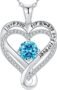 Jewelry for Women Wife Infinity Heart Birthstone I Love You Necklace for Women