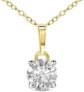 Natural Diamond Pendant 1/20 to 3/4 Carat Diamond Pendant Necklace 14K Gold Diamond Pendant Necklace For Women (Diamond jewelry For Women)