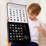 Rock Collection for Kids – 30 Pcs Rocks, Gemstones & Crystals Kit with Learning Guide