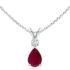 May Birthstone – Emerald Teardrop Pendant Necklace
